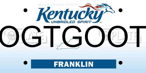 OGTGOOT Kentucky License Plate