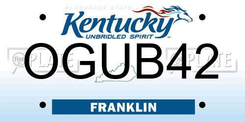 OGUB42 Kentucky License Plate