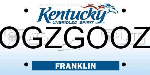 OGZGOOZ Kentucky License Plate