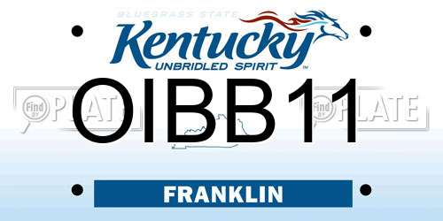 OIBB11 Kentucky License Plate