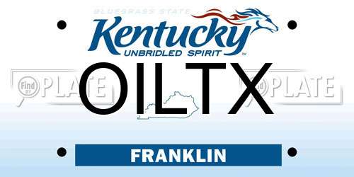OILTX Kentucky License Plate