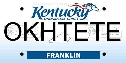 OKHTETE Kentucky License Plate