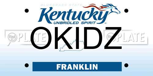 OKIDZ Kentucky License Plate