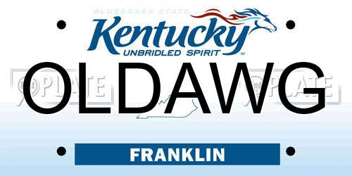 OLDAWG Kentucky License Plate