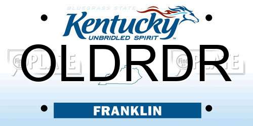OLDRDR Kentucky License Plate