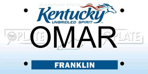 OMAR Kentucky License Plate