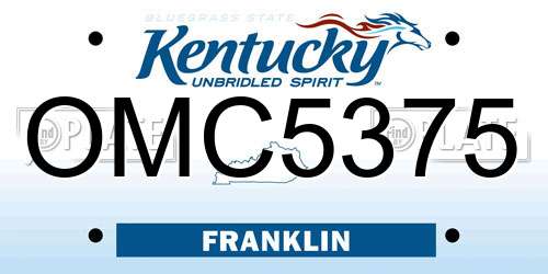 OMC5375 Kentucky License Plate