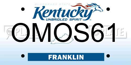 OMOS61 Kentucky License Plate