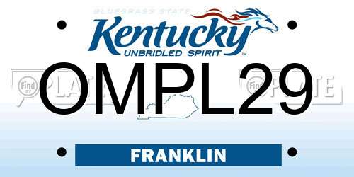 OMPL29 Kentucky License Plate