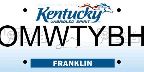 OMWTYBH Kentucky License Plate