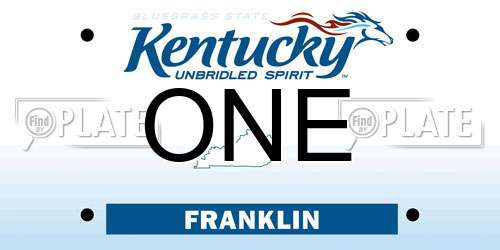 ONE Kentucky License Plate