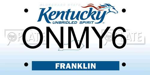ONMY6 Kentucky License Plate