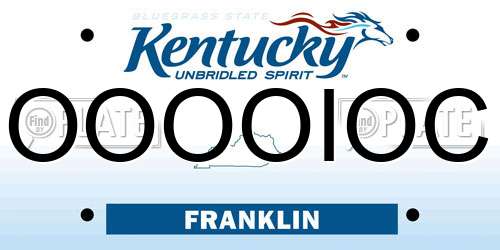 OOOOIOC Kentucky License Plate