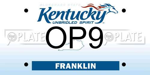 OP9 Kentucky License Plate