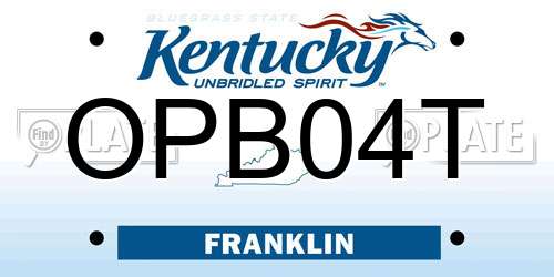 OPB04T Kentucky License Plate