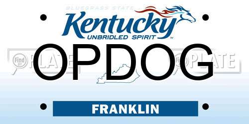 OPDOG Kentucky License Plate