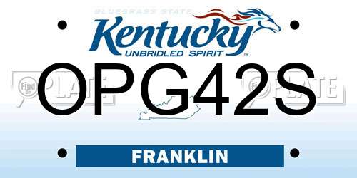 OPG42S Kentucky License Plate