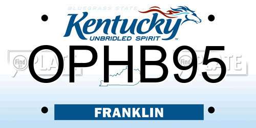 OPHB95 Kentucky License Plate