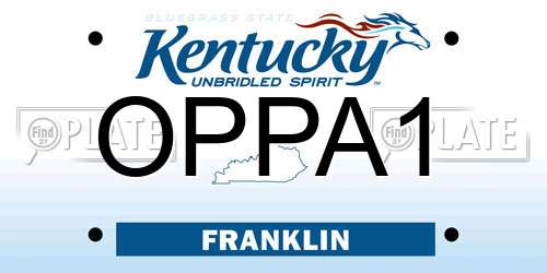OPPA1 Kentucky License Plate