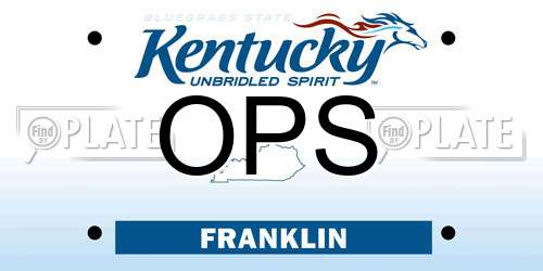 OPS Kentucky License Plate
