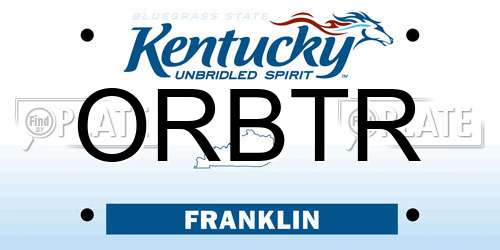 ORBTR Kentucky License Plate
