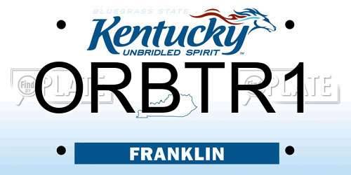 ORBTR1 Kentucky License Plate