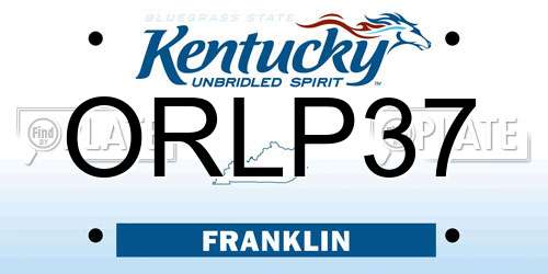 ORLP37 Kentucky License Plate