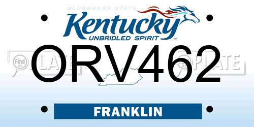 ORV462 Kentucky License Plate