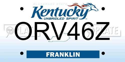 ORV46Z Kentucky License Plate