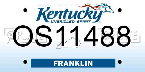 OS11488 Kentucky License Plate