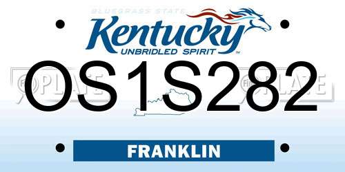 OS1S282 Kentucky License Plate