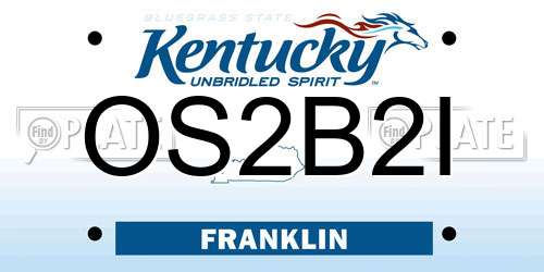 OS2B2I Kentucky License Plate