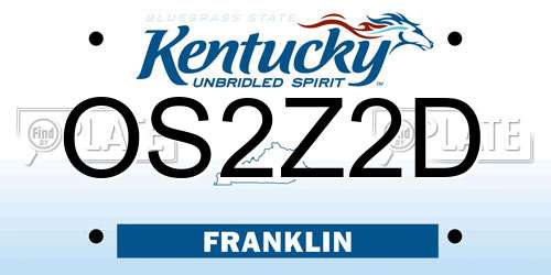 OS2Z2D Kentucky License Plate