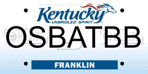 OSBATBB Kentucky License Plate