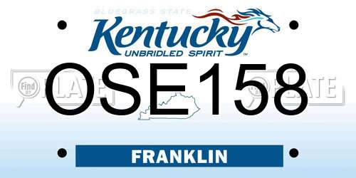 OSE158 Kentucky License Plate