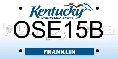 OSE15B Kentucky License Plate