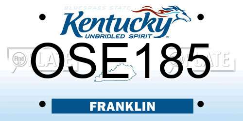 OSE185 Kentucky License Plate