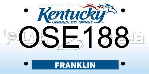 OSE188 Kentucky License Plate
