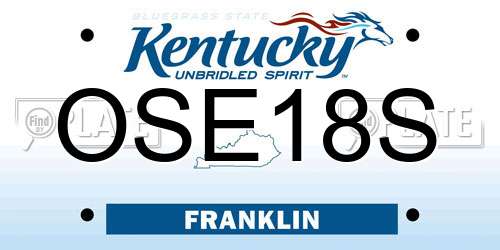 OSE18S Kentucky License Plate