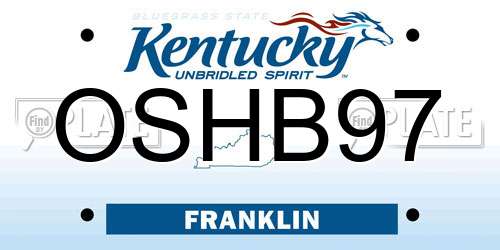 OSHB97 Kentucky License Plate