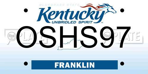 OSHS97 Kentucky License Plate