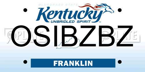 OSIBZBZ Kentucky License Plate