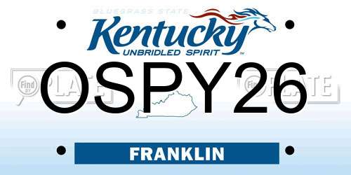 OSPY26 Kentucky License Plate