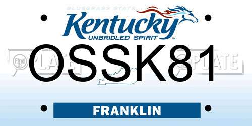 OSSK81 Kentucky License Plate