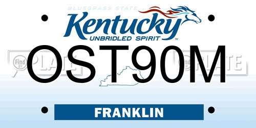 OST90M Kentucky License Plate