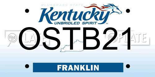 OSTB21 Kentucky License Plate