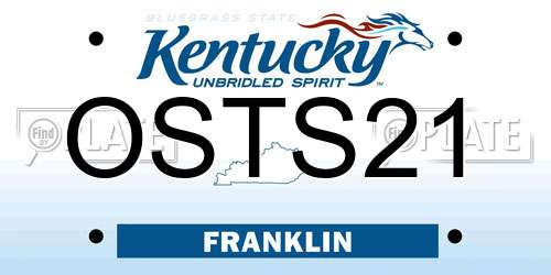 OSTS21 Kentucky License Plate