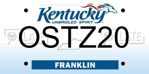 OSTZ20 Kentucky License Plate