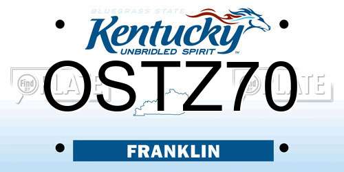 OSTZ70 Kentucky License Plate