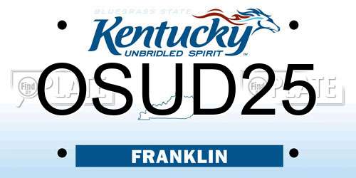 OSUD25 Kentucky License Plate